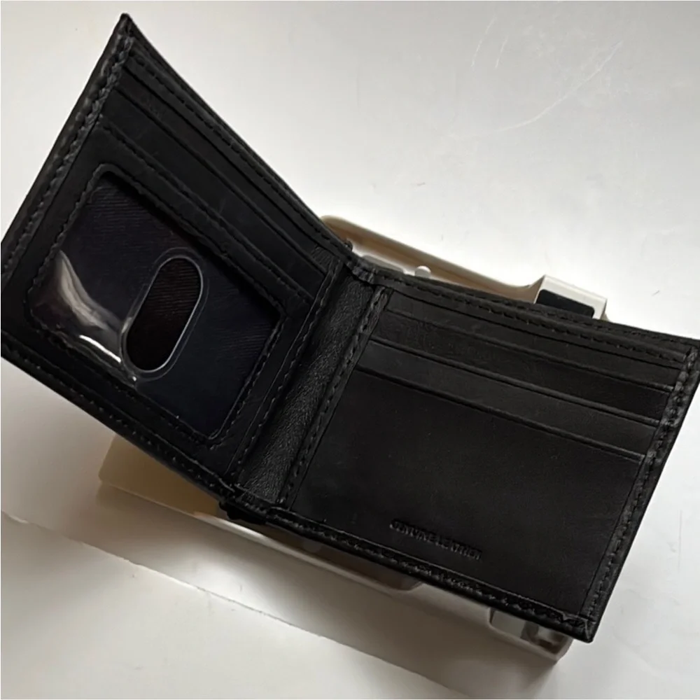 Dickies Classic Black Leather Billfold Wallet